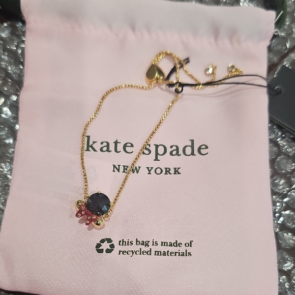 Kate Spade Gold Bracelet with Black and Red Charm - Picture 4 of 4